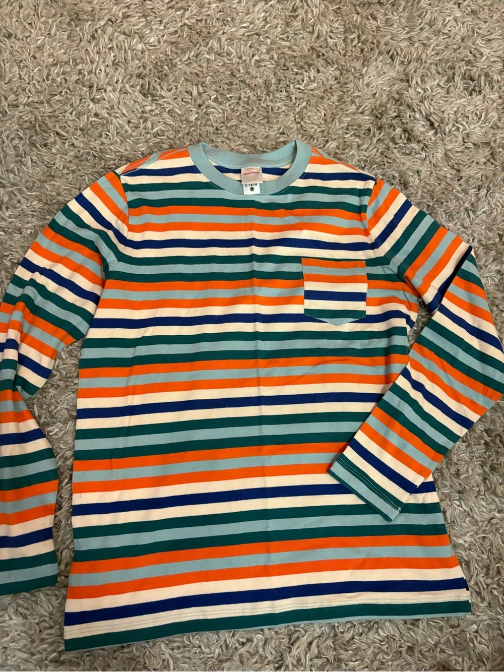 HANNA ANDERSSON 12 ✨ kids striped cotton long sleeve tee